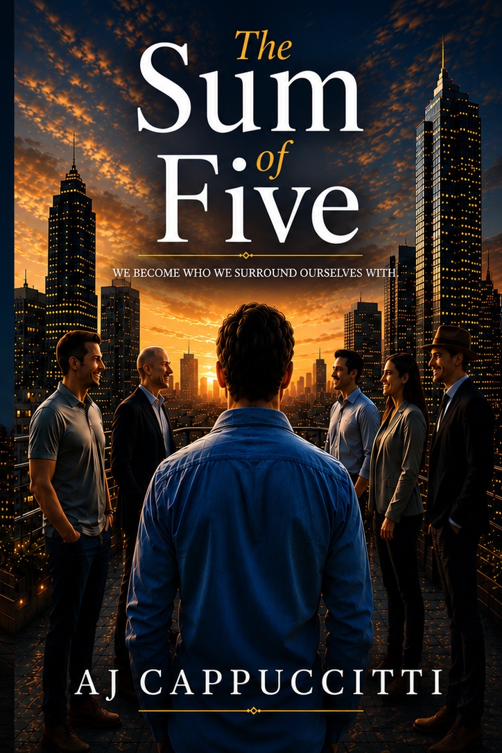 The Sum of Five book cover by AJ Cappuccitti